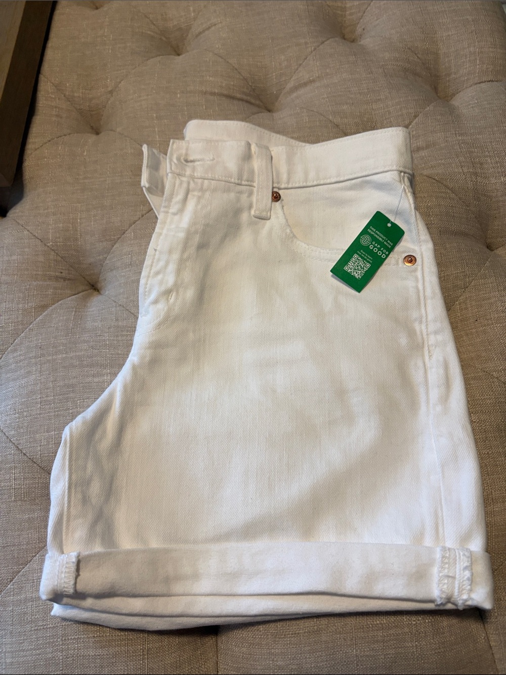 GAP White Jean Shorts